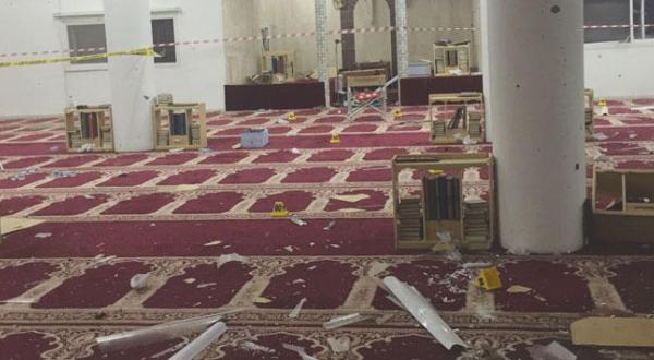 تصویر مسجد نجران در عربستان سعودی از داخل پس از انفجار