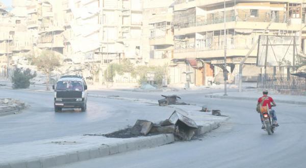 یکی از خیابان های شهر حلب در سوریه – عکس از الشرق الأوسط