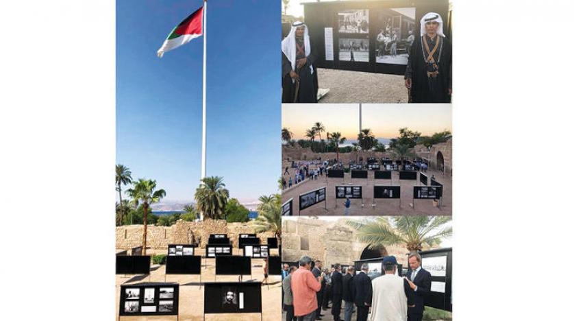 نمایشگاه عکس های نادر و تاریخی راه آهن حجاز در قلعه عقبه اردن